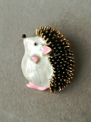 Igel Brosche Gold Glücksbringer Selbstvertrauen Schutz Sensibilität Krafttier - Bild 1 von 4