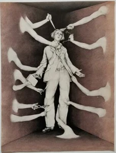 Gabriel Pascalini 1970 Magazine Illustration Paranoia - Picture 1 of 1