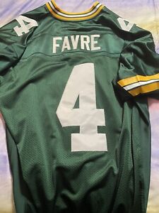 Brett Favre #4 Green Bay Packers Reebok On Field Sewn Green Jersey NWT Mens 52