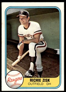 1981 Fleer Richie Zisk Texas Rangers #620