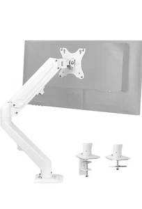 VIVO White Single Monitor Counterbalance Desk Mount | Fits Screens 17" to 27" - Bild 1 von 6