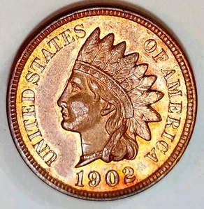 1902 Indian Cent Ch / Gem BU Nice Diamonds Old Collection - Picture 1 of 3