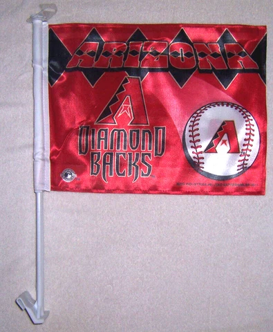NEW 11X15in 2 SIDED ARIZONA DIAMONDBACKS LIC MLB BASEBALL CAR WINDOW FLAG Cover