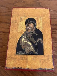 Theotokos Of Vladimir Replica Icon Christian Legacy Icons ~6x9x1.25” - Picture 1 of 14