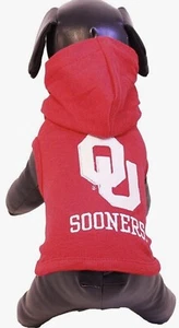 Oklahoma Sooners Dog Shirt Lightweight Hooded Size Large 28-42 Lbs - Picture 1 of 8
