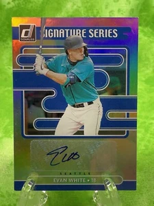 Evan White Auto - Signature Series - 2021 Panini Donruss #SS-EW Seattle Mariners - Picture 1 of 9