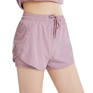Summer Casual Yoga Shorts Female Outdoor Running Mesh Quick-Drying Fitness-v - Picture 1 of 15