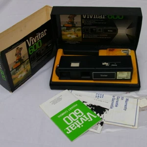 Vivitar 600 Camera 35mm Black Strap Point And Shoot Box Manual Instructions - Picture 1 of 12