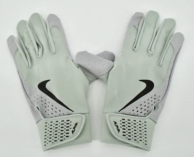 Guantes de bateo Nike Alpha para hombre grandes LT gris humo/negro Foto 1 de 4
