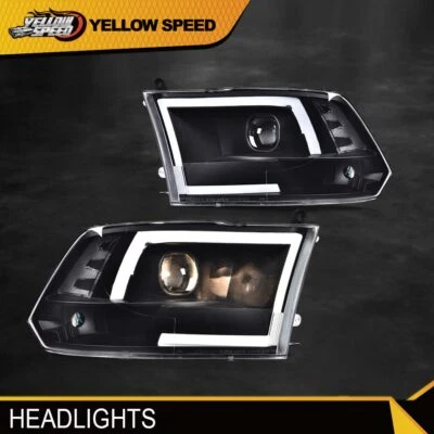 Fit For 2009-2018 Dodge Ram 1500 2500 3500 LED DRL Projector Headlights 1Pair - Image 1 of 4