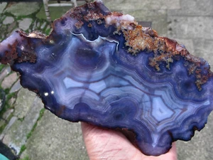 Agate Crystal Slice Dyed Purple Healing Polished Natural Success Thick cut 620g - Picture 1 of 16
