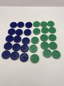 Jax Sequence Replacement Chips 15 each Blue Green 1995 - Picture 1 of 5