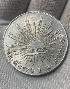 1874/3  Go FR 8 REALES 90% Silver - Picture 1 of 4