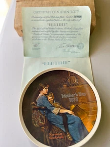 Knowles "Bedtime" Norman Rockwell 1987 Mother's Day Collector's Plate - Picture 1 of 5