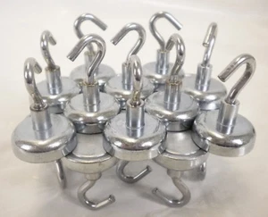 Lot of 20 SLIM HOOK Neodymium Hook Magnets - 25 Pound Pull Force - 04 - Picture 1 of 5