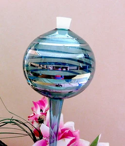 Durstkugel mit Stopfen grün mit Silberstreifen Bewässerungskugel 4 Größen - Bild 1 von 7