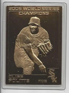 Cliff Politte 2005 Danbury Mint Chicago White Sox WS Sealed 22 kt Gold Card  - Picture 1 of 1