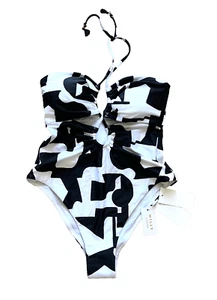 NEU NEU MIT ETIKETT Milly CABANA ein 1-teiliger Badeanzug Neckholder Tank M MEDIUM gefüttert Pads Cutout - Bild 1 von 8