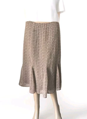 Saia feminina Covington tamanho 10 laranja/marrom com forro marrom - Imagem 1 de 4