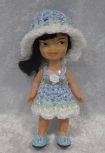 Made to fit 5½" HEIDI, JAN & SPUNKY #05 Handmade Clothes, Crochet Dress & Hat - Picture 1 of 3