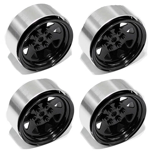 RC4WD Set of 4 - 6 Lug Wagon 1.9" Stamped Beadlock Wheels (Black) RC4ZW0130 - Image 1 of 1