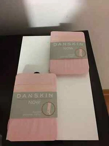 2PK GIRL'S SIZE 7-10 DANSKIN NOW SHIMMER FOOTED DANCE TIGHTS FIT 55-74 POUNDS - Picture 1 of 1
