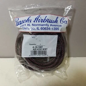 Paasche Airbrush A-1/8-10MT with Moisture Trap & 1/8" BSP Adapter, 10' Long Hose - Picture 1 of 3