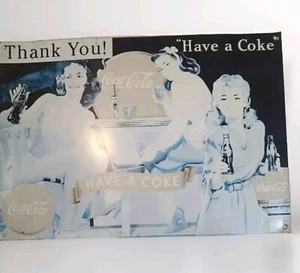 Coca Cola Blechschild Have A Coke Spruch Vintage 50er Jahre - Bild 1 von 8
