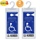 2x Handicap Parking Permit Placard Protector Cover Hanger Car Holder-Hang Sleeve