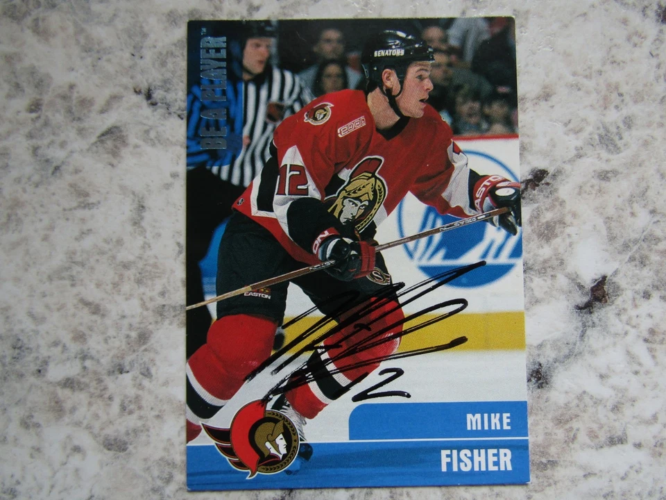 Senadores de Ottawa Mike Fisher Firmado Autografiado 1999-2000 Be A Player Como Nuevo Foto 1 de 1