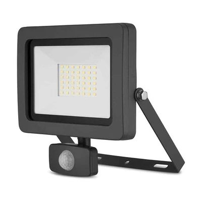 REV LED Außenleuchte Strahler Flare Anthrazit IP44 30W kaltweiß Bewegungsmelder - Bild 1 von 4