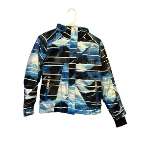 Spyder ski jacket coat ice blue Powder Peak Turkish Sea Goretex girls 14 - Picture 1 of 10