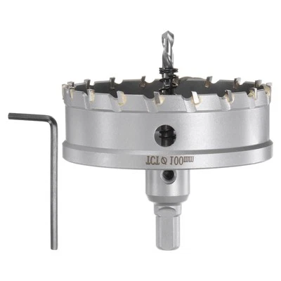 Metall-Lochsäge, Hartmetall-Schneidwerkzeuge, 100 mm Durchmesser, für Edelstahl - Bild 1 von 4