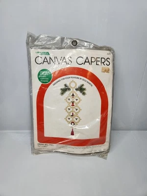 Kit de puxar sino de palha NOS Vintage '83 Leisure Arts alcaparras de lona, #449 - Novo na embalagem  - Imagem 1 de 4