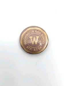 1933/34 Washington High School Athletic Association Anstecknadel Button - Bild 1 von 3