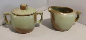 Vintage Frankoma Keramik Prärie grün Plainsman Sahne & Zucker/Deckel 5A & 5B - Bild 1 von 18