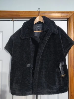 Chaqueta de piel sintética negra para mujer MARC NY, talla M Foto 1 de 3