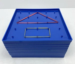 Lot of 9 Blue GeoBoards 7"x7" Geometry Math Manipulative No Elastics - Picture 1 of 11