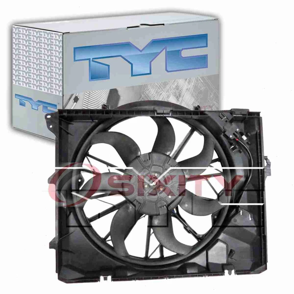 Conjunto de ventilador condensador y radiador doble TYC para BMW 328i xDrive 2009-2012 yz Foto 1 de 4