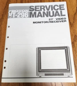 Proton VT-296 Monitor/Receiver Service Manual - Original - Picture 1 of 2