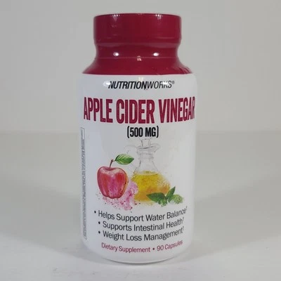 Nutrition Works Vinagre de Sidra de Manzana 500mg Suplemento 90 Cápsulas EXP 2027 Foto 1 de 4