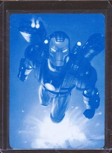 2022 MARVEL MASTERPIECES WAR MACHINE #53 PRINTING PLATE CYAN 1/1 AVENGERS - Picture 1 of 2