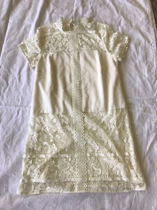 Kensie Size Small Junior Girls Ivory Color Lace Dress Formal Short Sleeve. - Picture 1 of 5