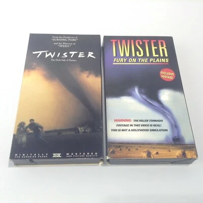 LOT 2 VHS Tapes Twister (Bill Paxton & Helen Hunt) + Twister Fury On The Plains Foto 1 de 4