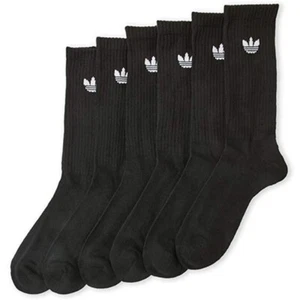 adidas Men's Originals Trefoil 6 Pack Crew Socks - Picture 1 of 13