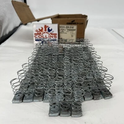 Cooper B-Line Eaton N227 (#10-32) ZN  Zinc Spring Lock Nut NEW BOX OF 93 - Image 1 of 4