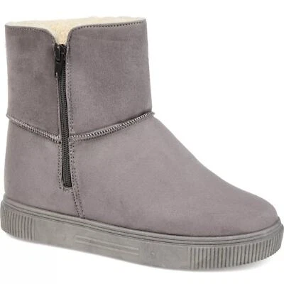 Женские ботильоны Journee Collection из искусственной овчины размер США 9 серые - Изображение 1 из 4