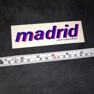 NOS Vintage Años 80 Madrid Calcomanía Pegatina Monopatín - Imagen 1 de 2