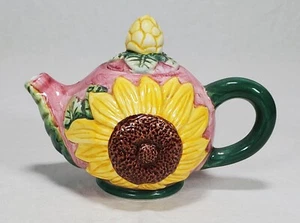 Vintage 1996 CBK Yellow Sunflower Teapot with Lid - Picture 1 of 14