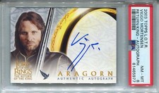 Lord Of The Rings Return Of The King Autograph Card Viggo Mortensen PSA 8